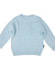 Cable Knit Sweater Blue