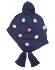 Polkadot Beanie Navy
