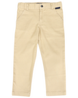 Stretch Twill Chino with Elastic Waist Sand