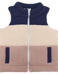 Padded Knit Vest Chestnut