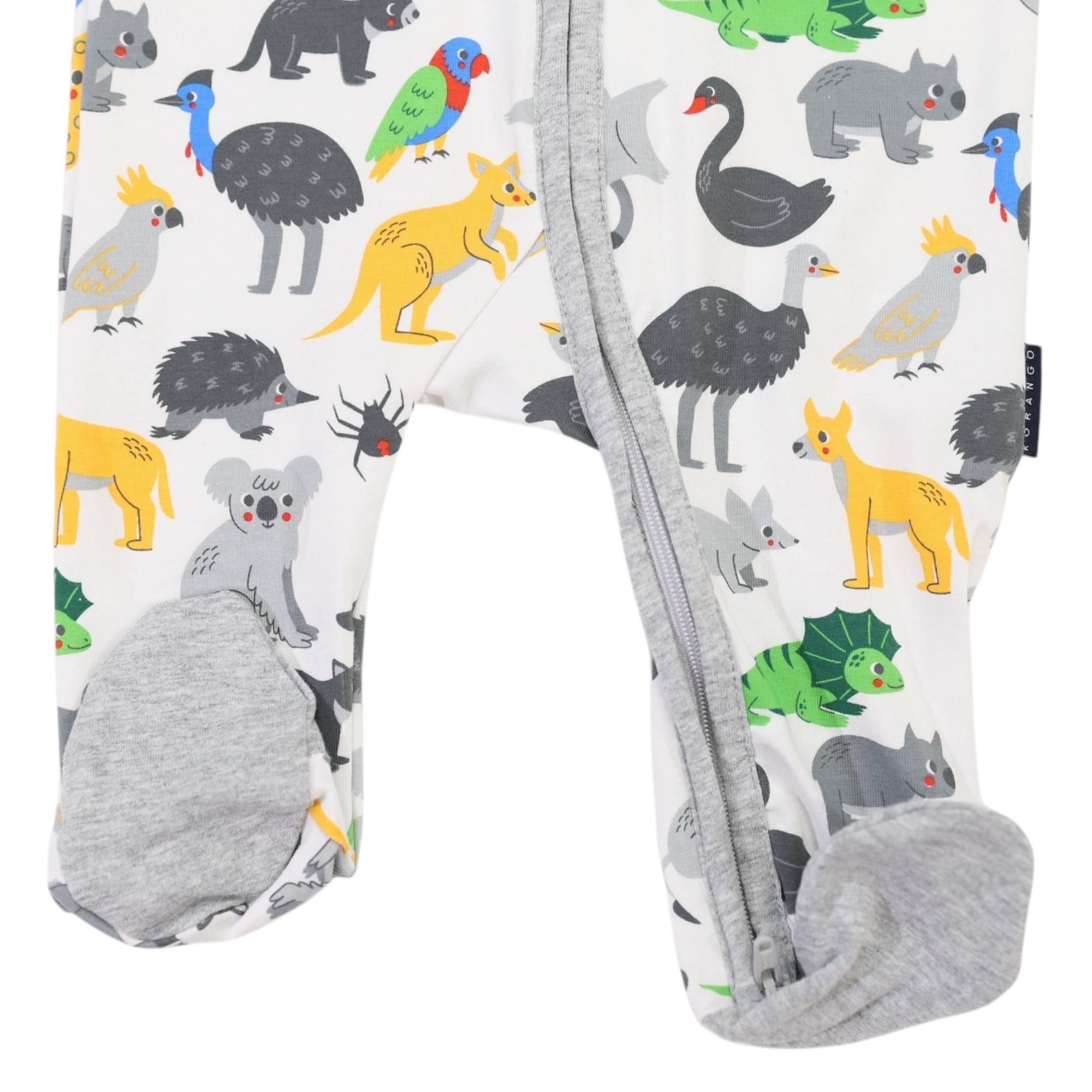 Australian Animal Zip Onesie Grey