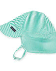 Cotton Legionnaires Sun Hat Green Stripe