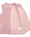 Lined Knit Vest Dusty Pink