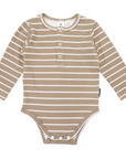 Striped Bodysuit Chestnut