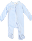 Velour Zip Long Sleeve Romper with Bunny Applique