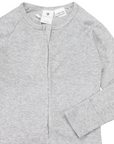 Cotton Modal Double Zip Romper Grey Marle