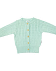 Fine Cable Cardigan Mint