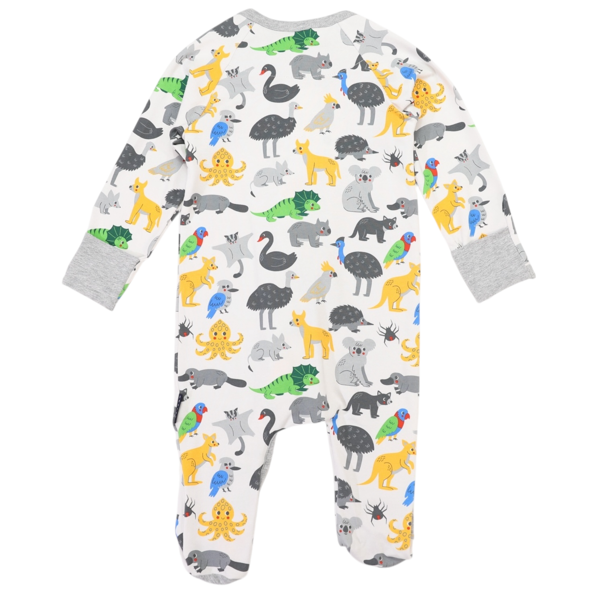 Australian Animal Zip Onesie Grey