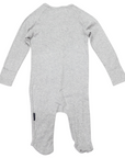 Cotton Modal Double Zip Romper Grey Marle