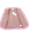 Sherpa Lined Cord Jacket Pink