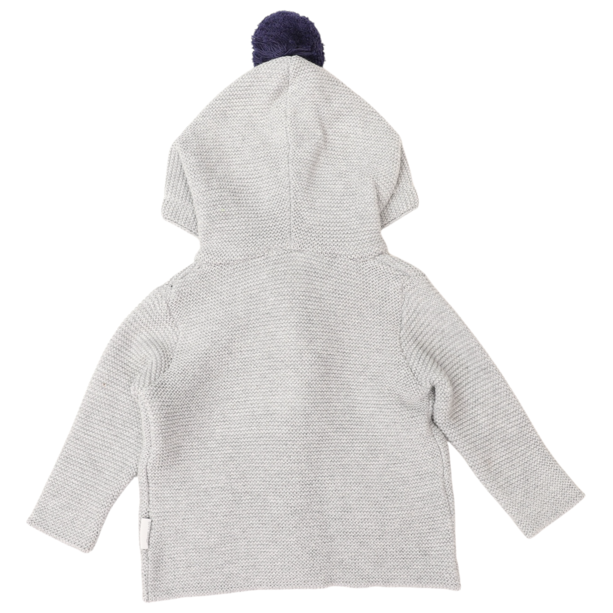 Knit Jacket with Contrast Pockets Grey