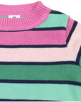 Long Striped Sweater Green