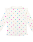 Collared Frill Top Beige