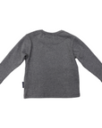 Long Sleeve Applique Truck Tee Charcoal