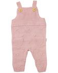Knit Overall with Polkadot Pink