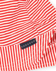 Cotton Legionnaires Sun Hat Red Stripe