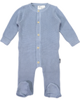 Plush Knit Romper Blue