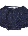 Gold Spot Frill Shorts Navy