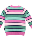 Long Striped Sweater Green
