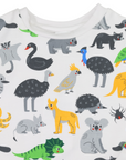 Australian Animals Pyjamas Grey