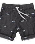 Kombi Van Embroidered Shorts Charcoal
