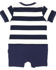 Kombi Van Short Sleeve Romper Navy Stripe