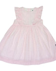 Gold Spot Cotton Lawn Frill Dress Light Pink