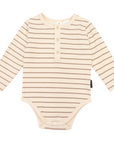 Striped Bodysuit Beige