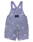 Embroidered Truck Chambray Overall Dark