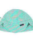 Cotton Legionnaires Sun Hat Green Stripe