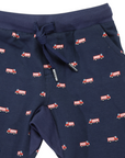 Fire Truck Printed Cotton Pant Navy