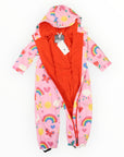 Spring Rainbow Rainsuit Pink