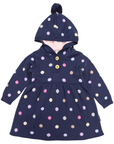 Polkadot Knit Dress Navy