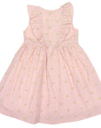 Unicorn Frill Cotton Poplin Frill Dress Dusty Pink