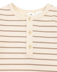 Striped Bodysuit Beige