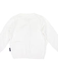 Cardigan with Engraved Korango Buttons White