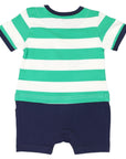 Kombi Van Short Sleeve Romper Green Stripe
