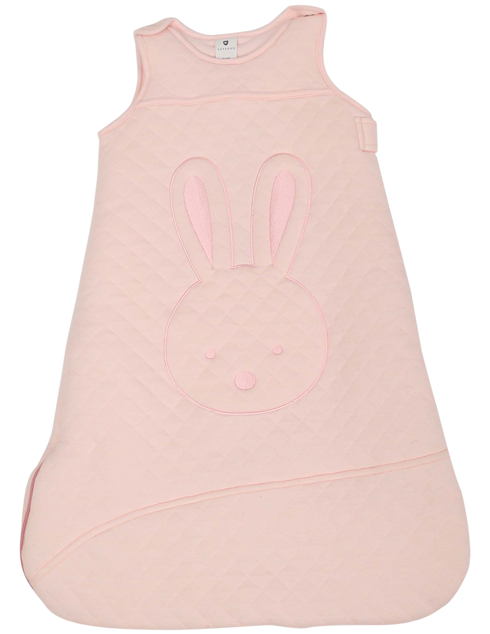 Lined Sleeping Bag with Bunny Applique Pink