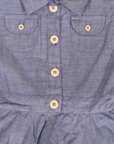 Chambray Tiered Swing Dress Dark