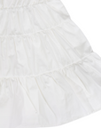Tiered Cotton Lawn Dress White