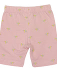 Unicorn Print Cotton Bike Short Dusty Pink