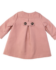 Double Breasted Satin Lined Overcoat Dusty Pink
