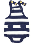 Knit Sunsuit Navy Stripe