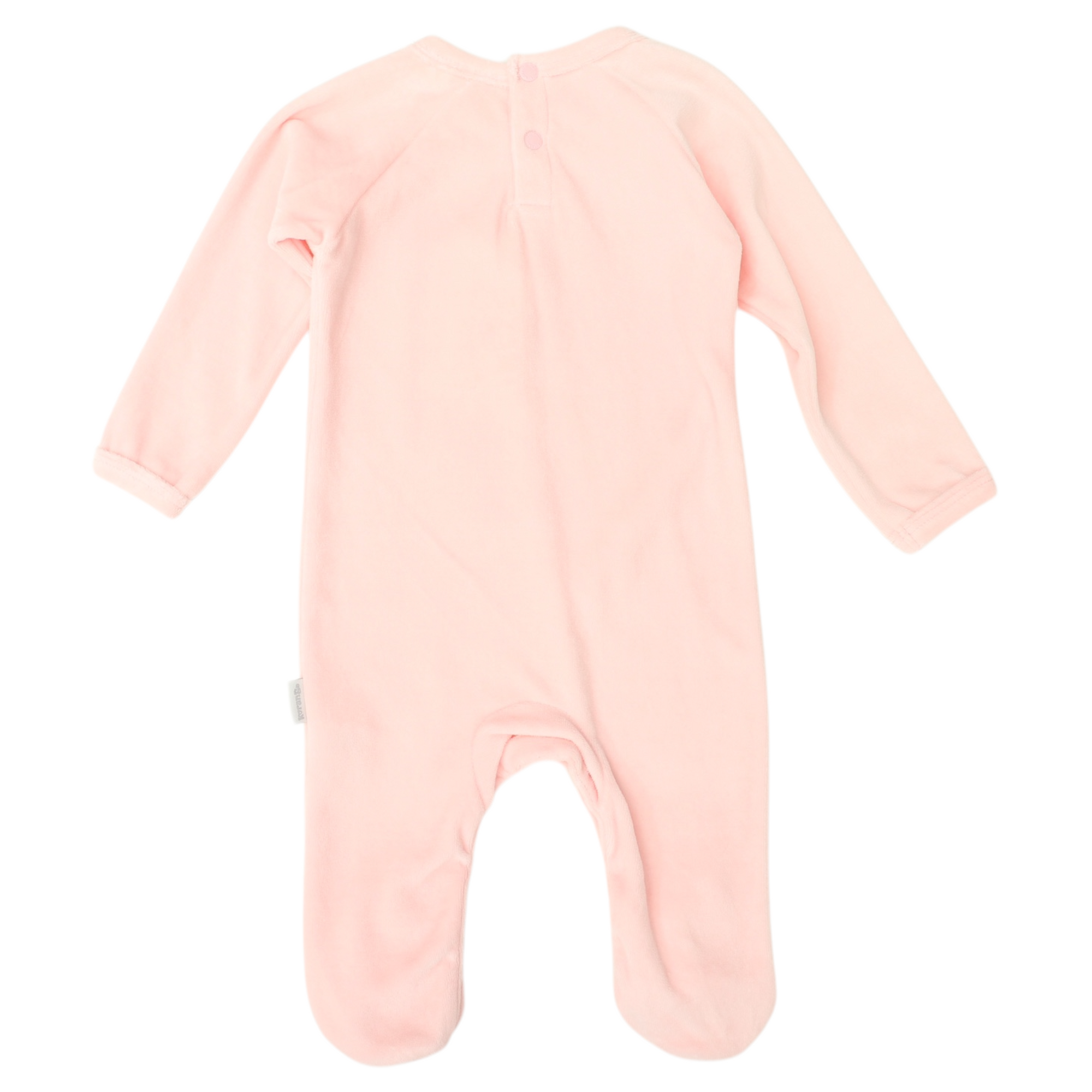 Velour Romper with Bunny Applique Pink