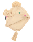Polkadot Beanie Beige
