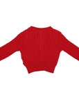 Cable Knit Jacket Red