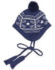 Snowflake Knit Beanie Navy