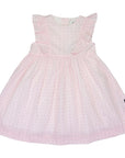 Gold Spot Cotton Lawn Frill Dress Light Pink