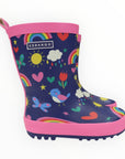 Spring Rainbow Gumboot Navy