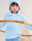 Cable Knit Sweater Blue
